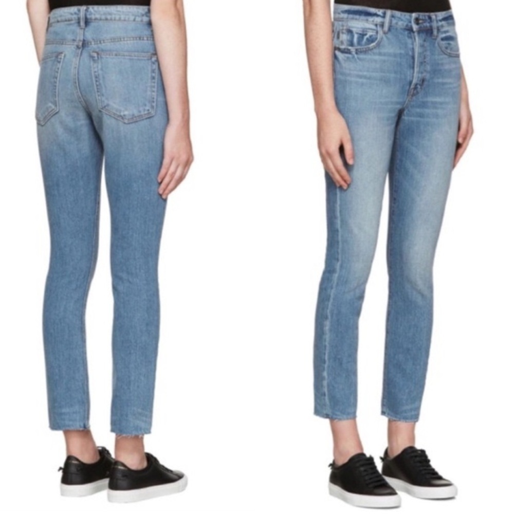 HELMUT LANG Slim High Rise Crop Jeans